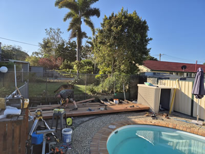 Custom timber deck in Strathpine by Adrian’s Carpentry & Maintenance