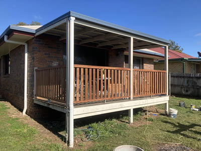Backyard patio built by Adrian in North Lakes